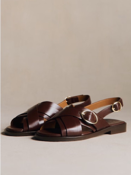 Szane Low Blandine Sandals In Glossy Chocolate 40 9